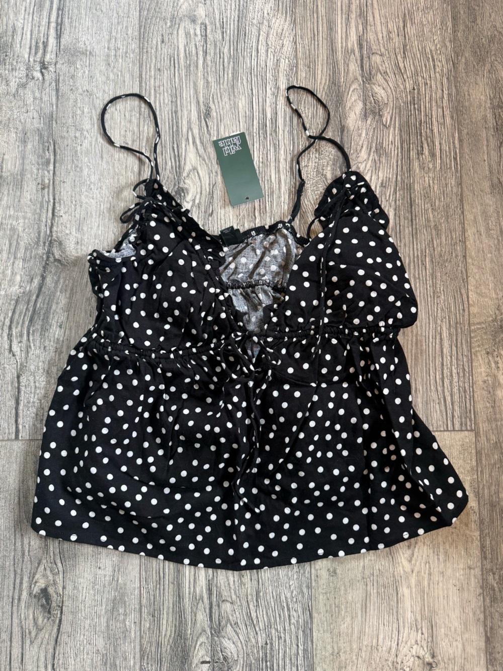 wild fable Black and White Polka Dot Cami Tank